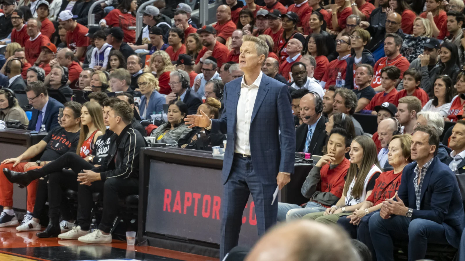 Steve Kerr during NBA Finals media session, horizontal 16:9 (Wikimedia Commons)
