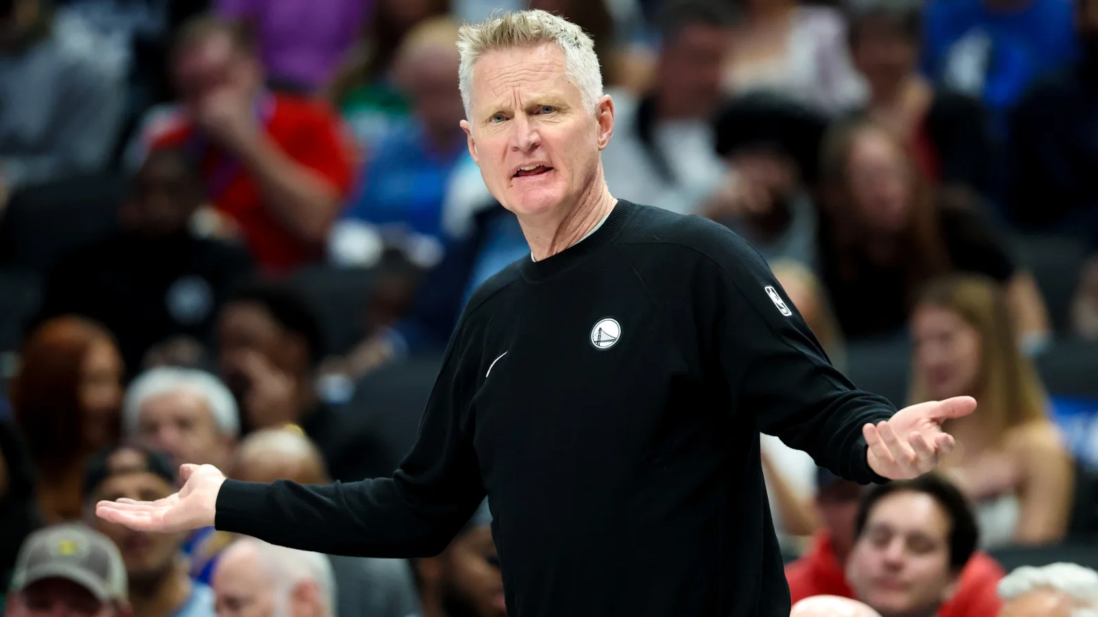Steve Kerr during Golden State Warriors game action, horizontal 16:9