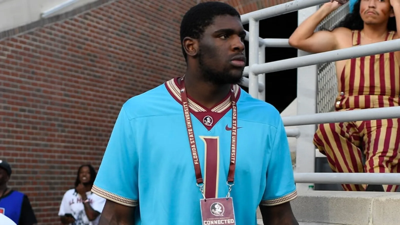 Marcis Ponder, Florida State commit nicknamed Baby Shaq, in game action, horizontal 16:9