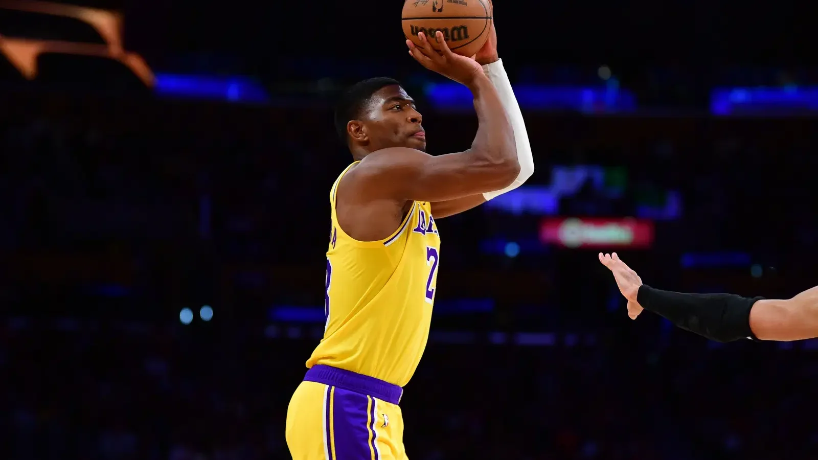 Rui Hachimura during Los Angeles Lakers game action, horizontal 16:9