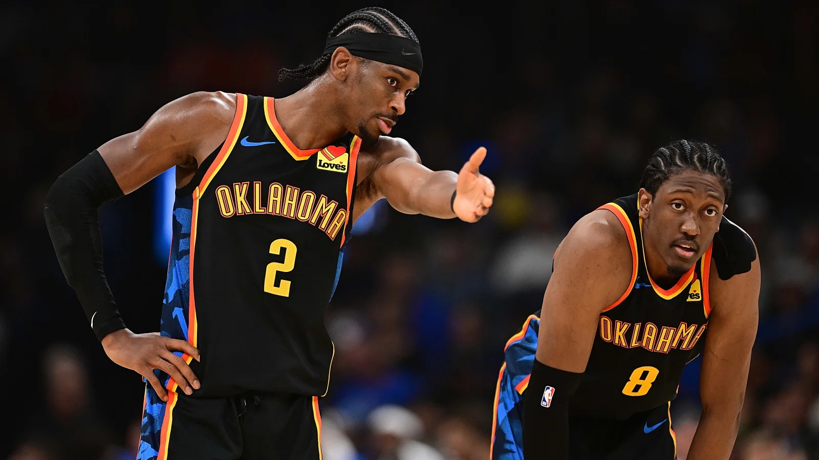 Shai Gilgeous-Alexander and Jalen Williams Oklahoma City Thunder context, horizontal 16:9