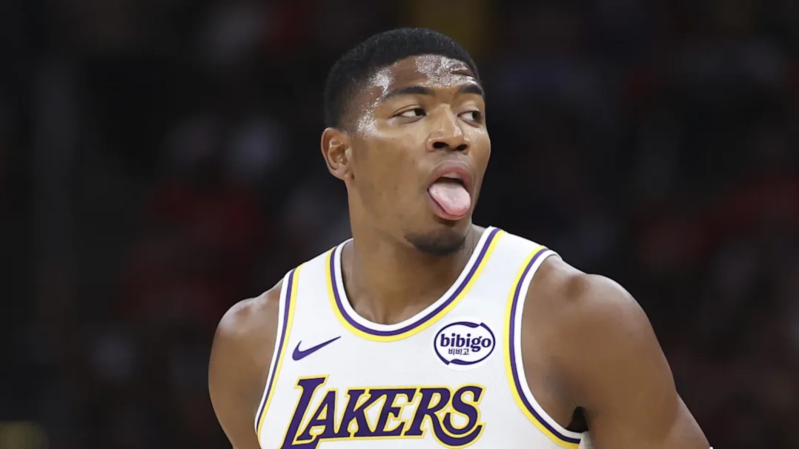 Rui Hachimura in Lakers playoff closeout context vs Houston, horizontal 16:9