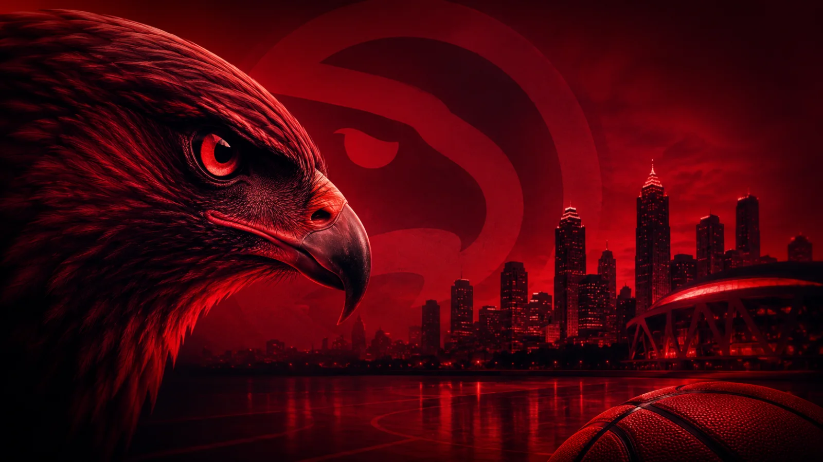 Atlanta Hawks team cover featuring the team logo and Atlanta skyline