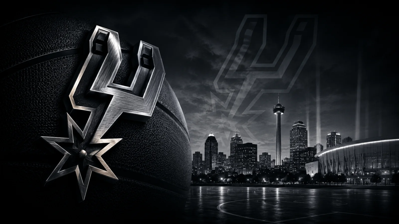 San Antonio Spurs team cover featuring the Spurs logo and San Antonio skyline