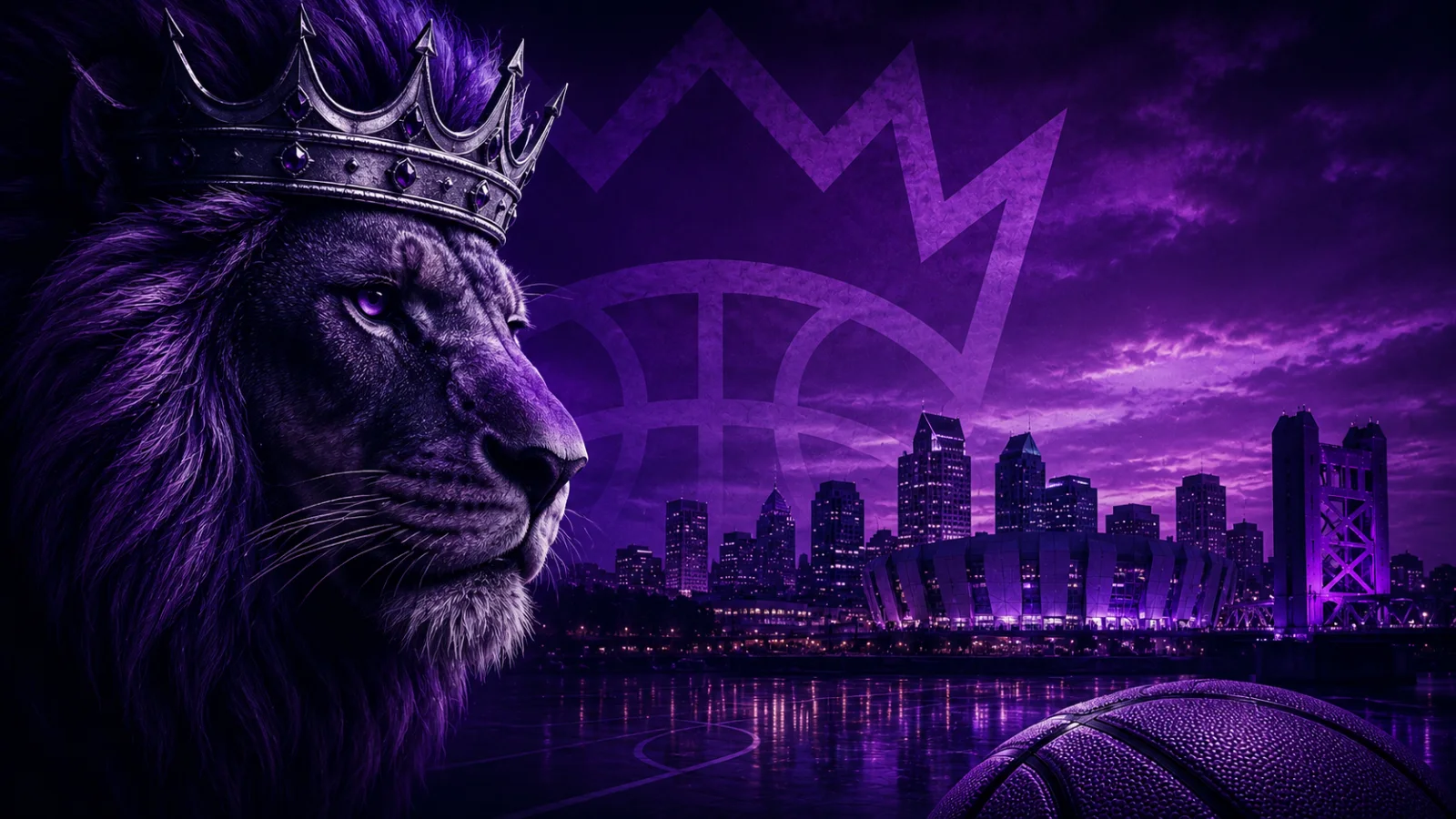 Sacramento Kings team cover featuring the Kings logo and Sacramento skyline
