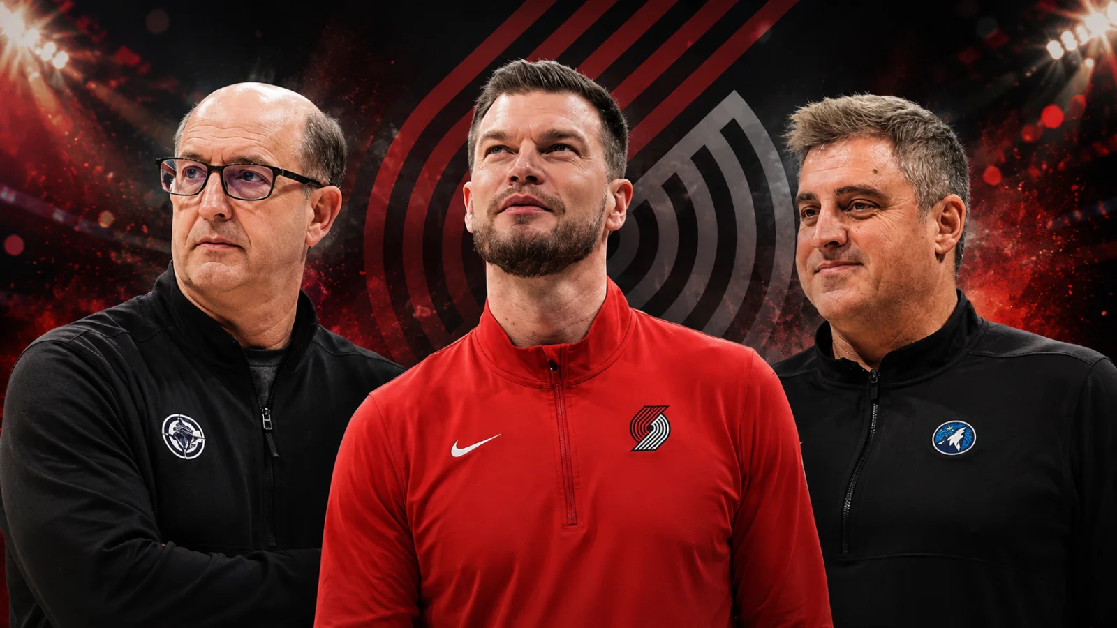 Portland Trail Blazers head coach search finalists including Micah Nori, Tiago Splitter and Jeff Van Gundy, horizontal 16:9