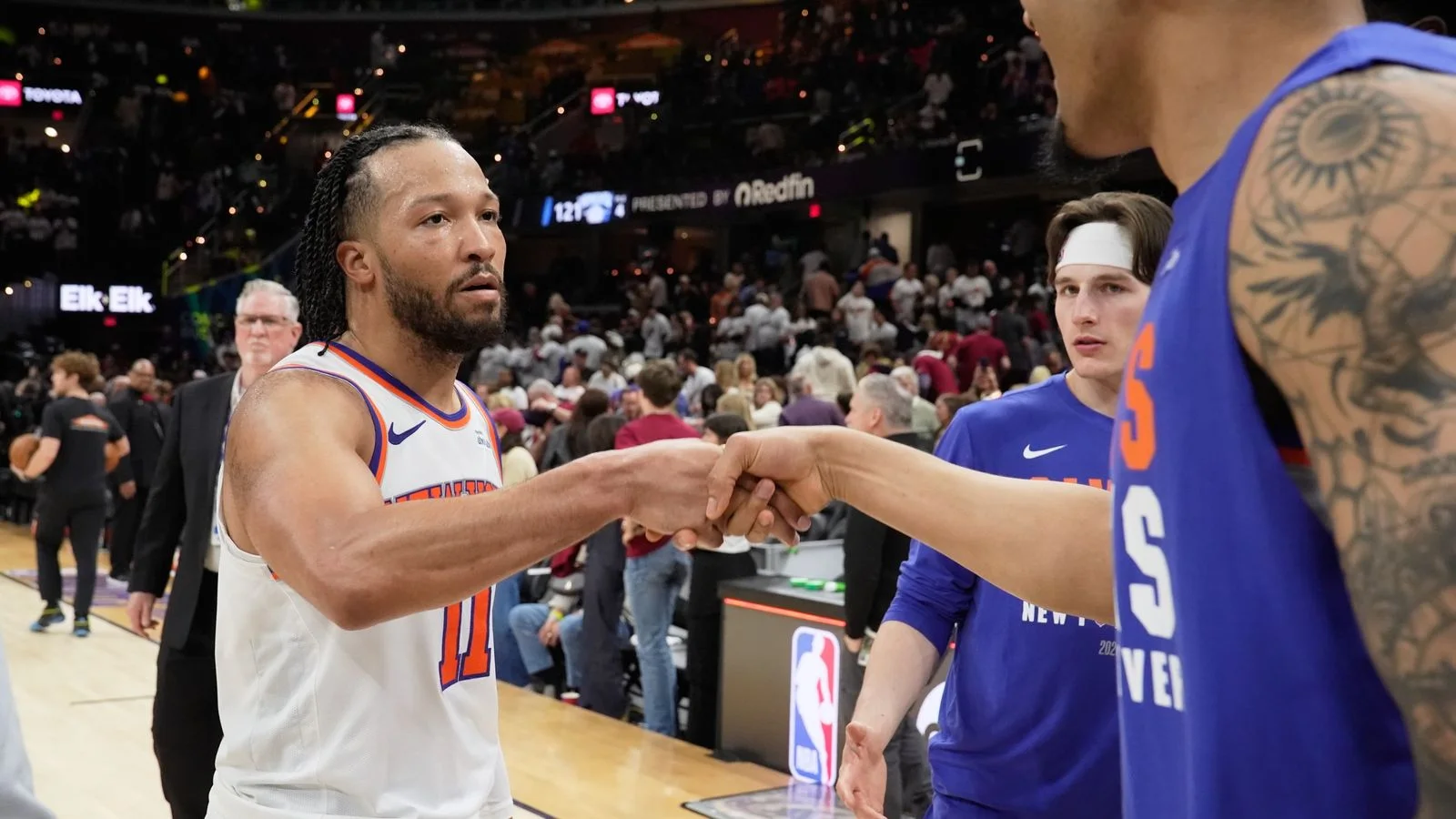New York Knicks playoff form highlighted by 11-game winning streak and +262 point differential, horizontal 16:9