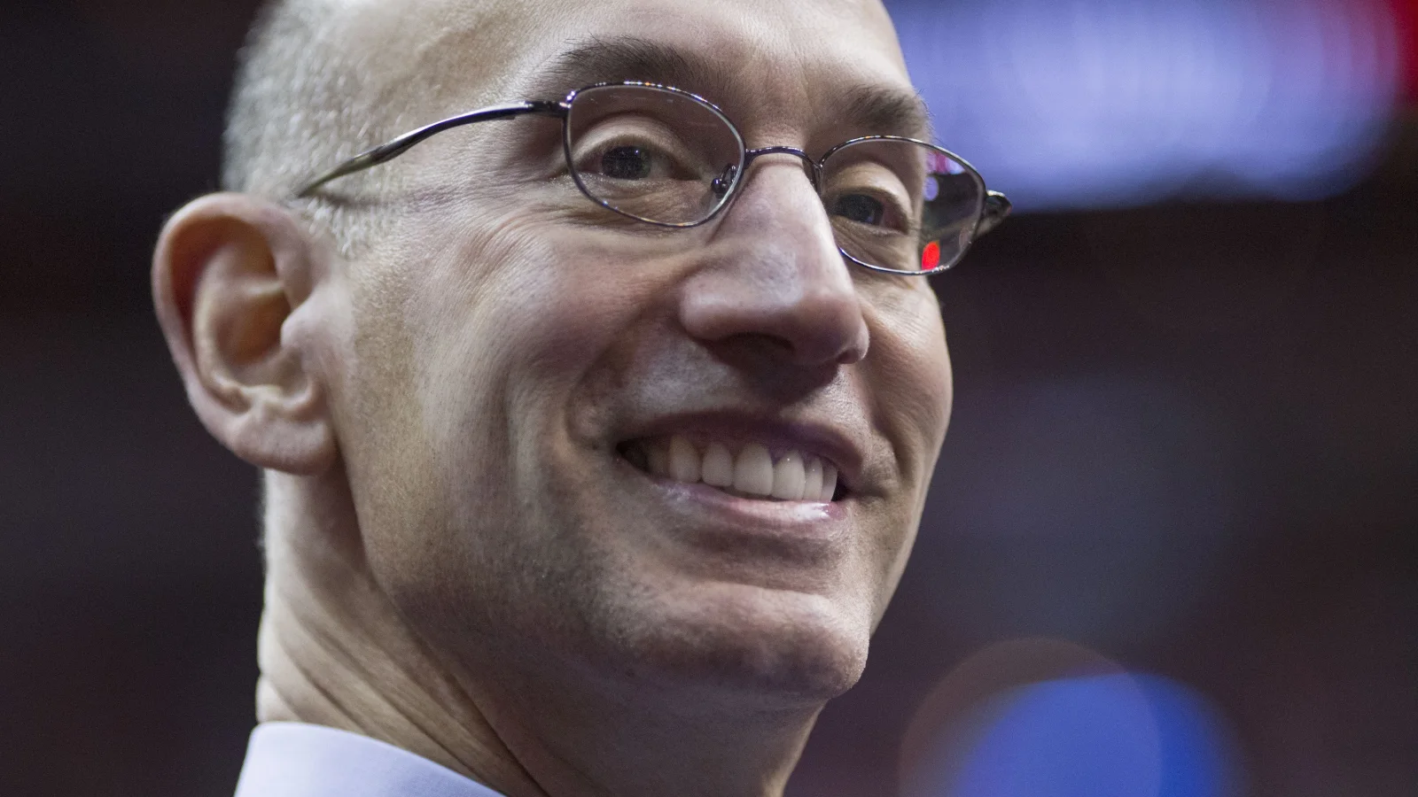 NBA commissioner Adam Silver at a basketball game, used for a story on NBA Europe franchise plans