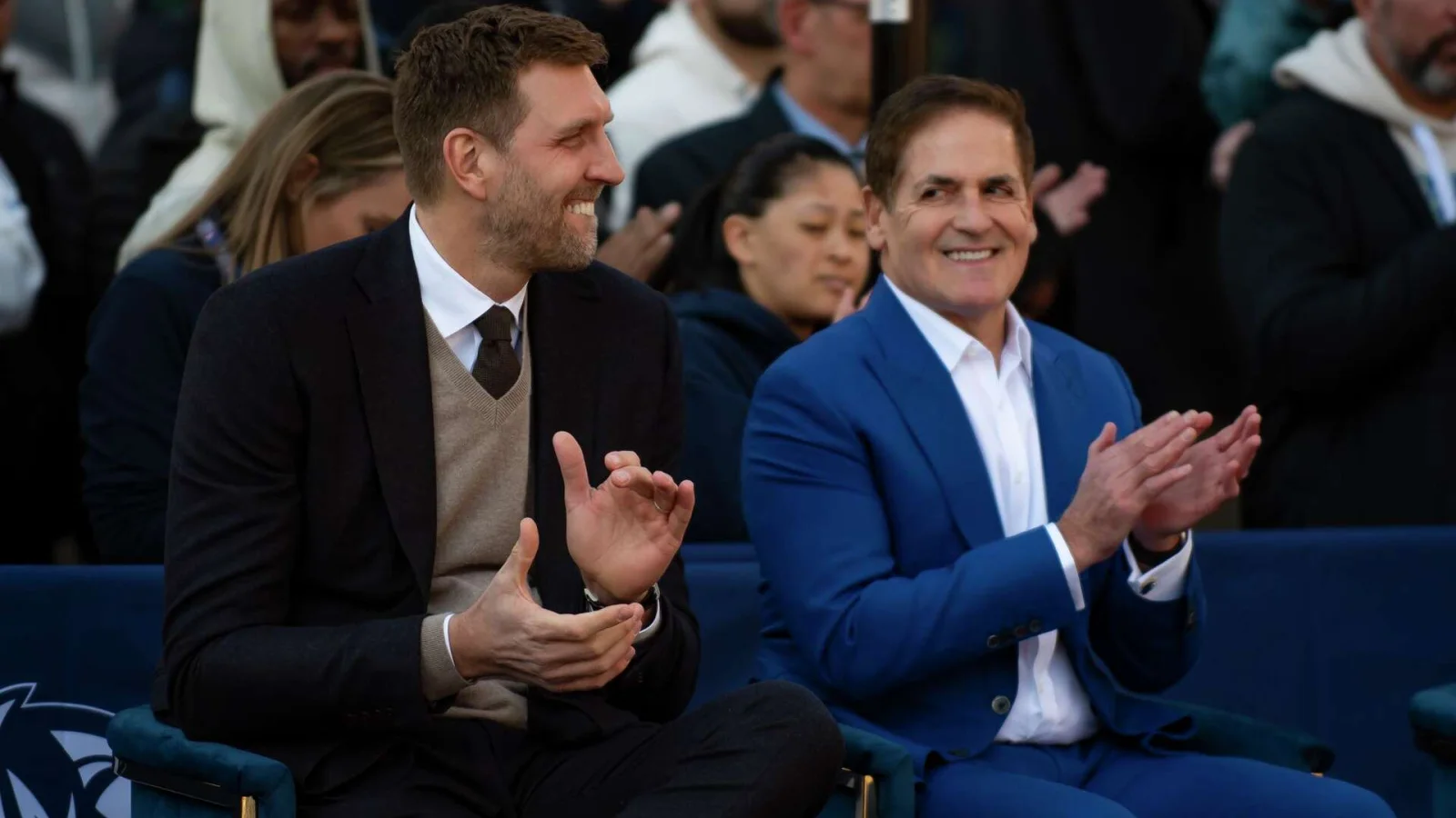 Mark Cuban at a public event, used for a story on his comments about Dirk Nowitzki and Nico Harrison