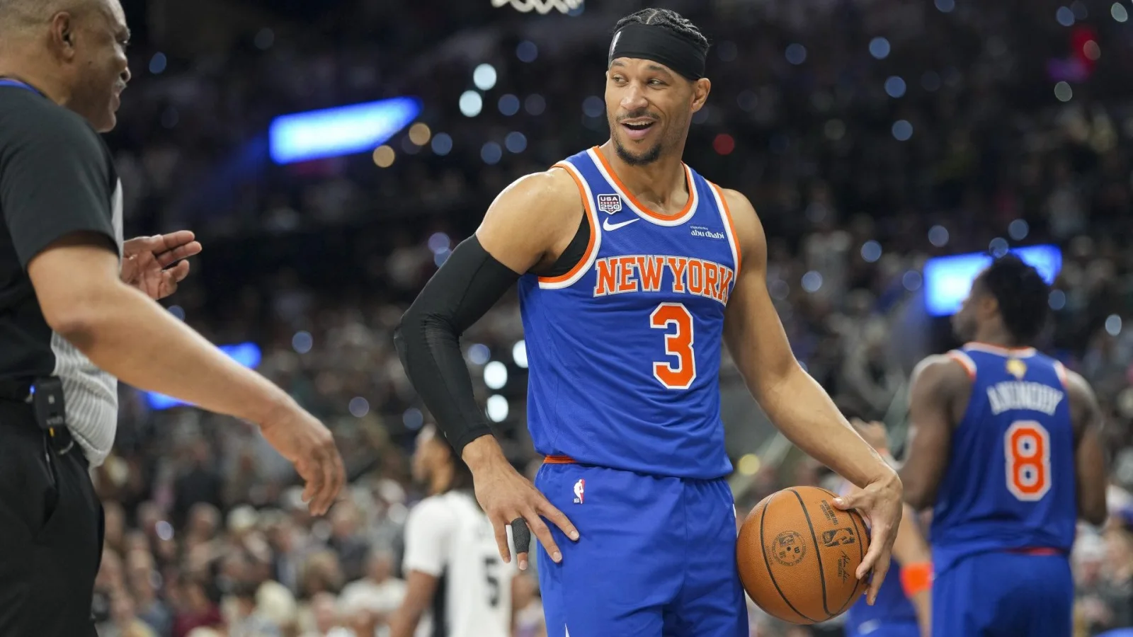 Josh Hart during the NBA Finals between the Knicks and Spurs