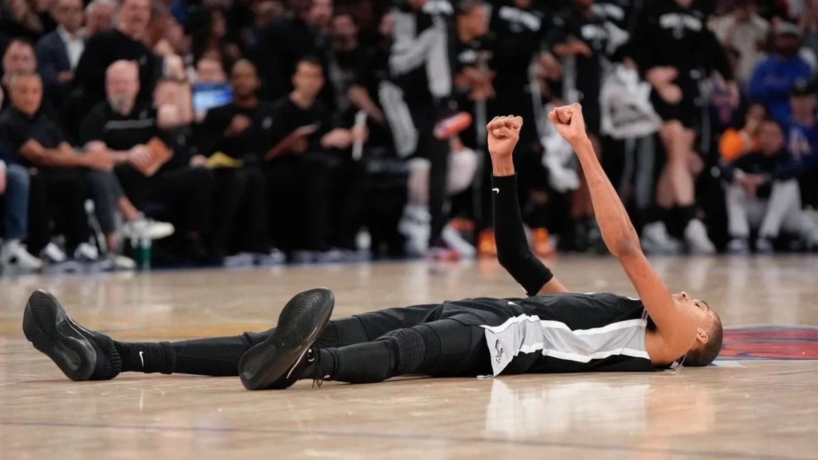 Victor Wembanyama and the San Antonio Spurs during NBA Finals Game 3 against the New York Knicks