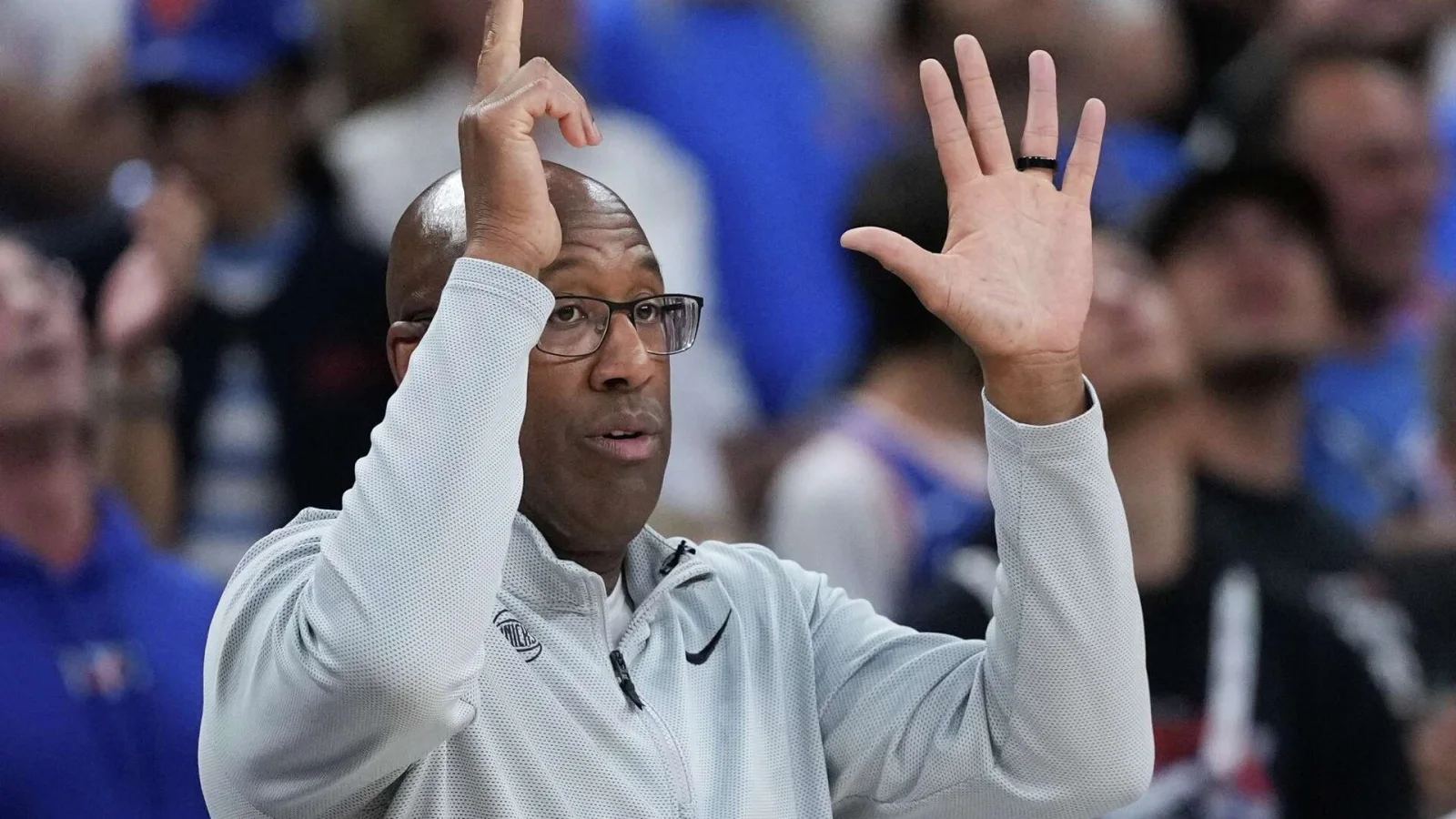 New York Knicks coach Mike Brown during the NBA Finals series against the San Antonio Spurs