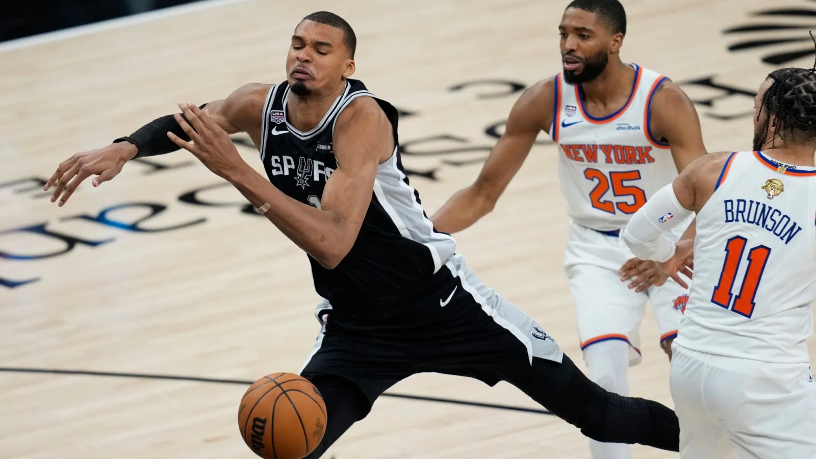 Victor Wembanyama and the San Antonio Spurs during the NBA Finals against the New York Knicks