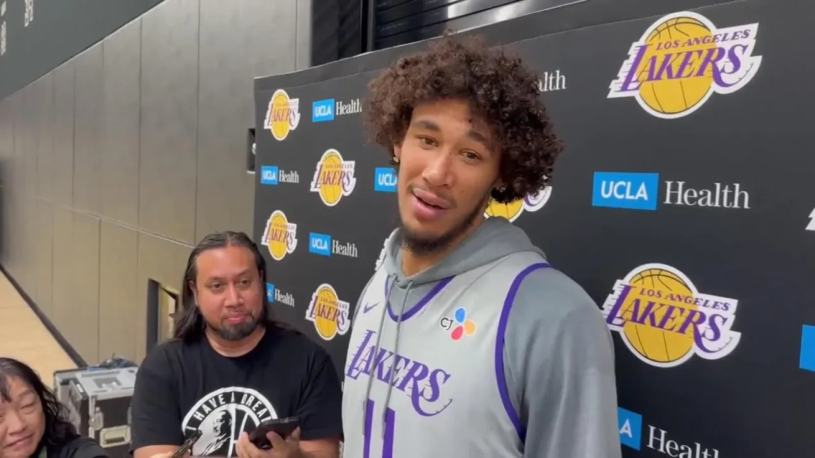 Los Angeles Lakers game action for a Jaxson Hayes Slovenia national team story