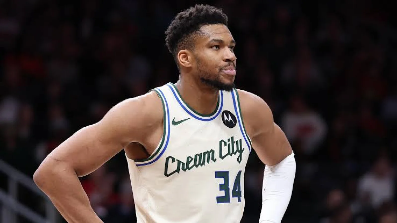 Giannis Antetokounmpo and the Milwaukee Bucks during an NBA game