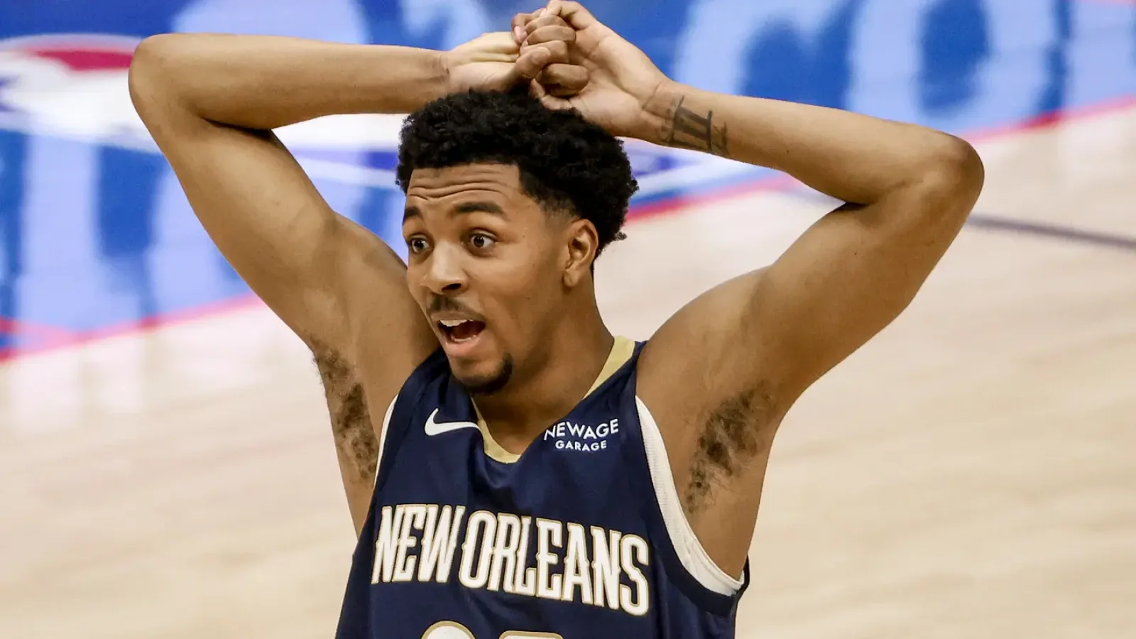 Trey Murphy III playing for the New Orleans Pelicans