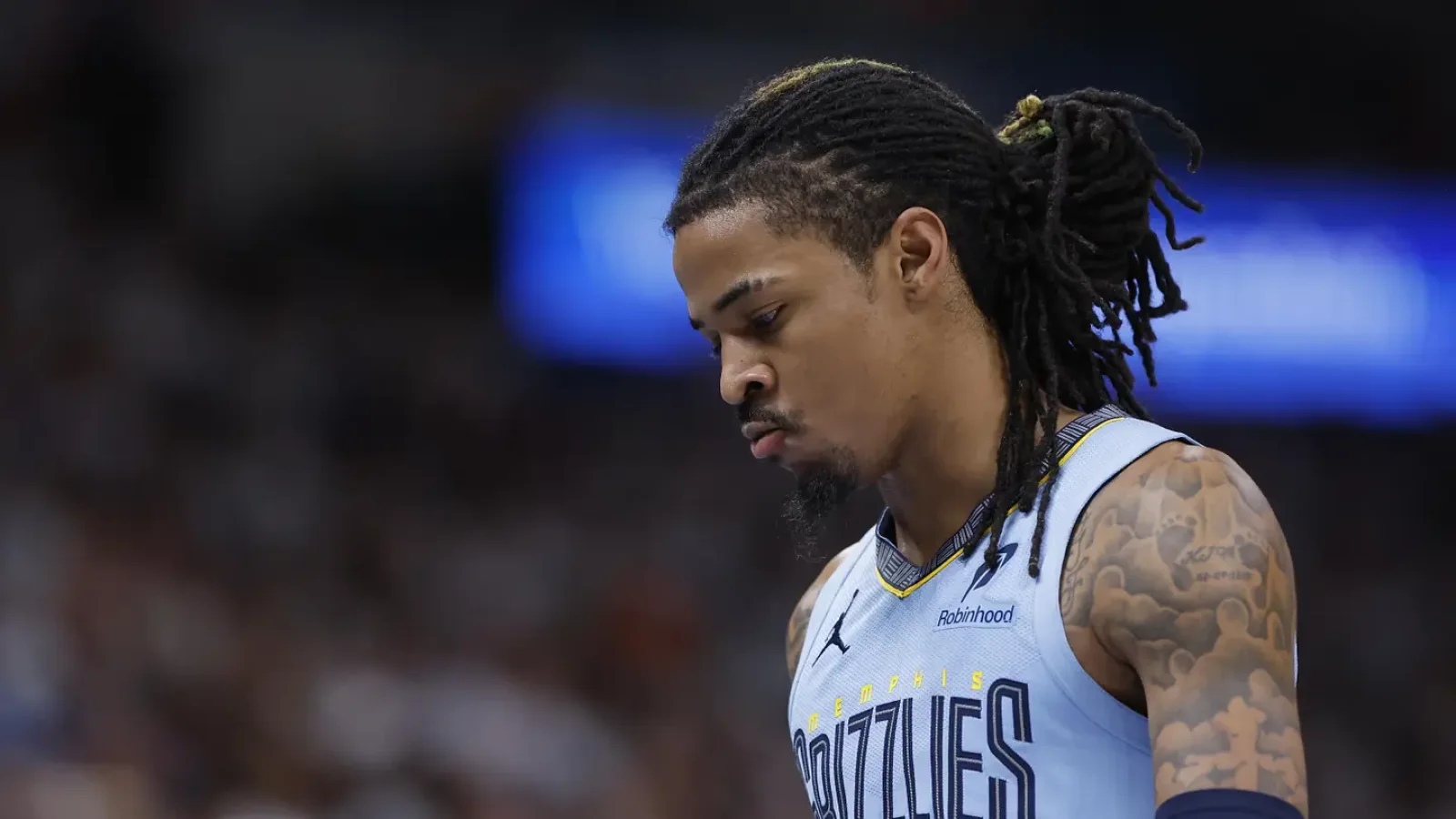 Memphis Grizzlies court area during NBA game action as Ja Morant trade rumors continue