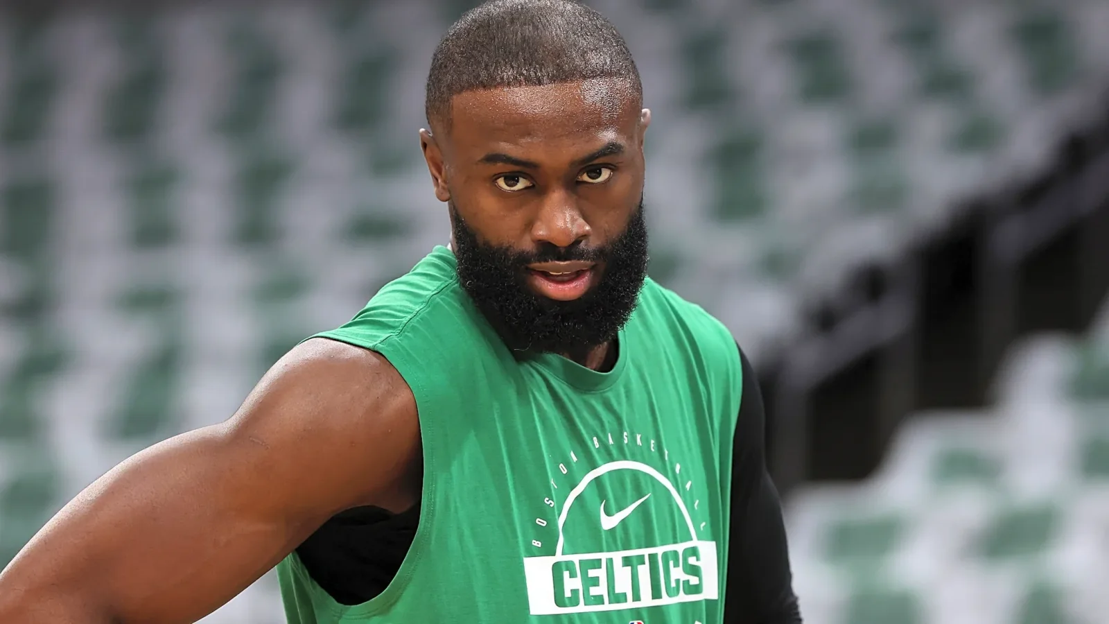 Boston Celtics player on the court during an NBA game