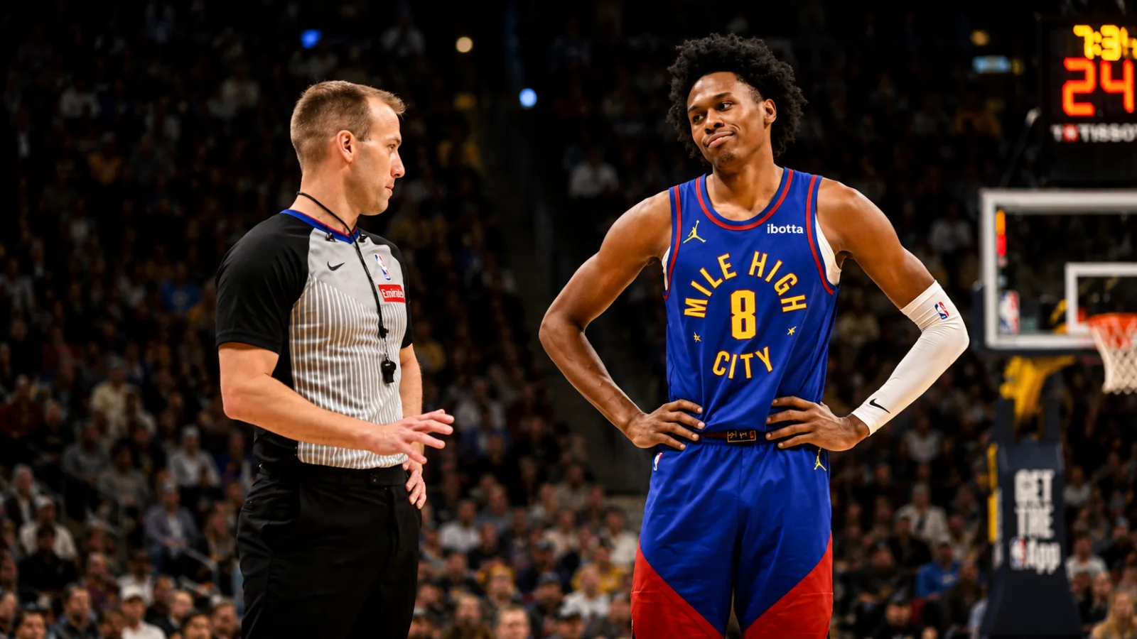 Denver Nuggets player during an NBA game