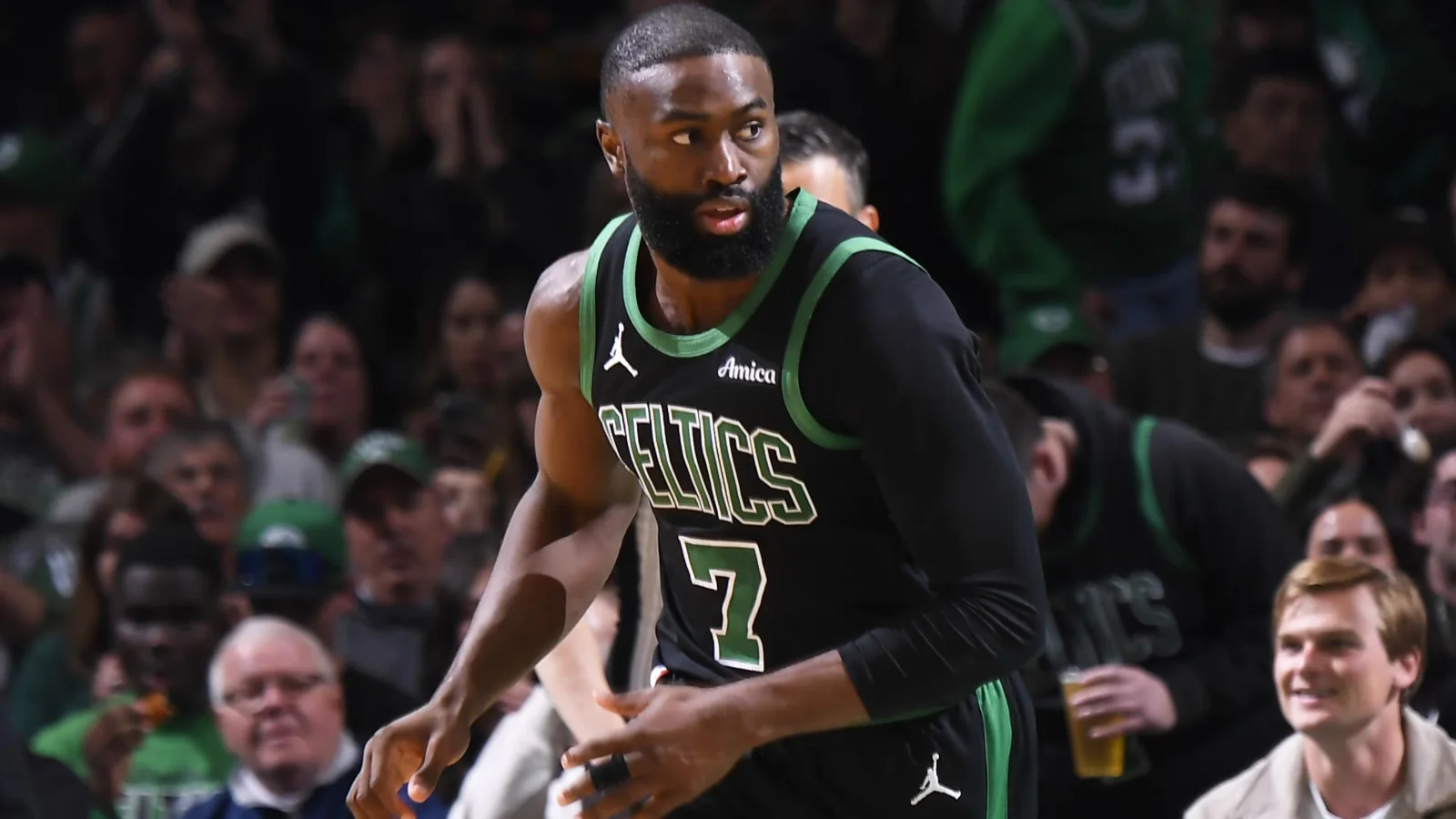 Boston Celtics player during an NBA trade discussion story