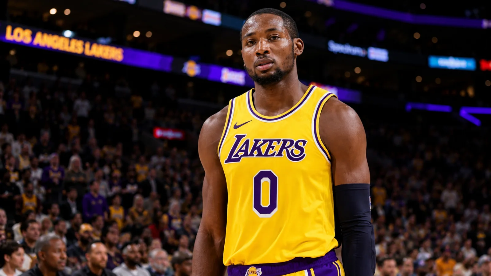 Los Angeles Lakers player during an NBA game as the team considers Jonathan Kuminga's roster fit