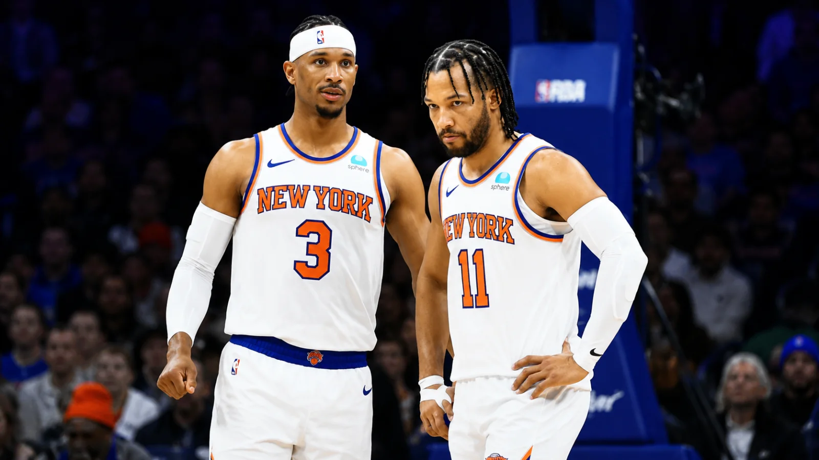 Josh Hart playing for the New York Knicks during an NBA game