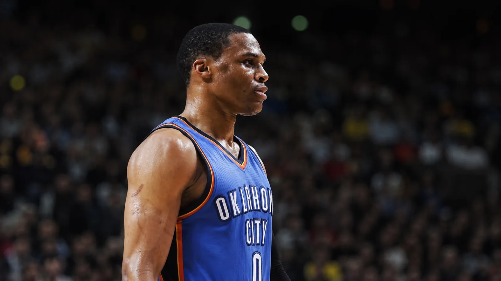 Russell Westbrook during an NBA game