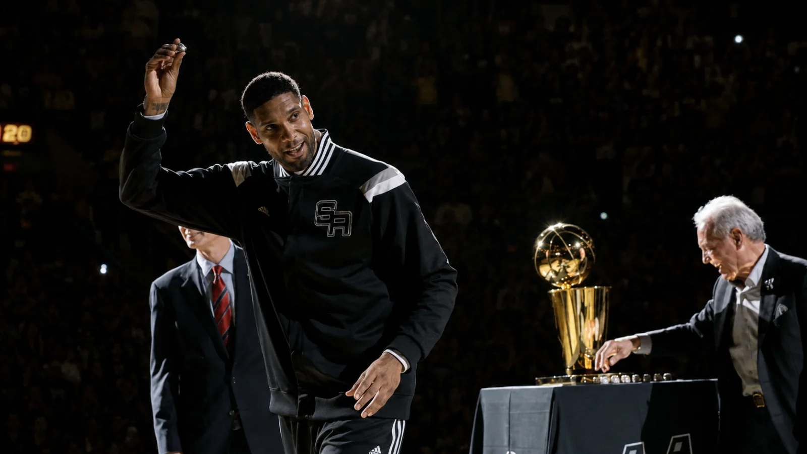 San Antonio Spurs player on an NBA court